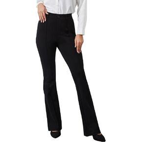 VIMPEP 27"/29"/31" Women's High Rise Pull On Bootcut Dress Pants Flare Work Yoga Pants Zipper Pockets Business Slacks B101