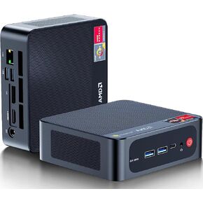 Beelink Mini PC, AMD Ryzen 7 5700U (8C/16T, up to 4.3GHz), 32GB DDR4 500GB M.2 NVMe SSD, SER5 Pro Mini Desktop Computer Support 4K@60Hz Triple Display/DP1.4/HDMI/Type-C/WiFi 6/BT5.2/Gaming/Office/Home