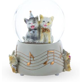 Cats Party Musical Water Snow Globe