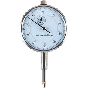 Yosoo Stainless Steel Racks Accuracy Dial Indicator Gage 0-10MM Outer Clock Measuring 0.01mm Accurate Clock