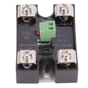 Single Channel DC Solid State Relay Controls Dual Channel AC 1-Phase SSR 24-480VAC(25A)