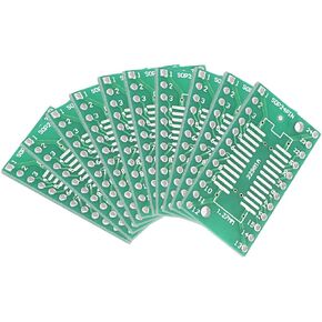 uxcell 10PCS SOP 24PIN 1.27MM/SSOP 24PIN 0.65MM to DIP Adapter PCB Board Surface Mounted Devices Converter