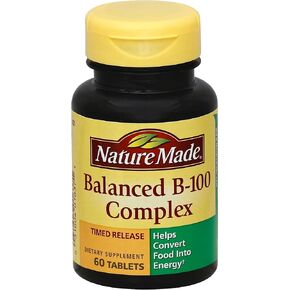 Nature Made Balanced Vitamin B-100 Complex Tablets 60 ea (Pack of 4)