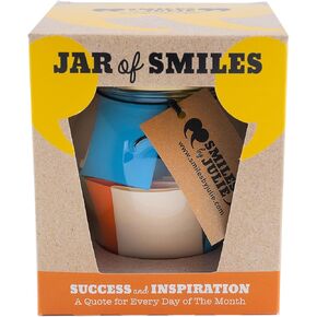 Success & Inspiration in a Jar. Month of Thoughtful & Motivational Quotations in a 314ml Orcio Glass Jar. Great Gift. 31 Multi-Colored Quotes. “Be The Reason Someone Succeeds Today"- Gift box.