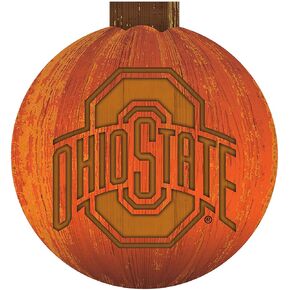 Fan Creations NCAA Ohio State Buckeyes Unisex Ohio State University 12 in. Halloween Pumpkin Sign, Team Color, 12 inch