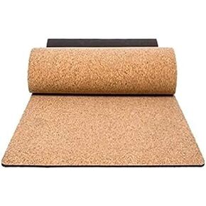 Cork Yoga Exercise Mat | Natural Sustainable Dual Side Cork Resists Sweat and Odors | Non-Slip TPE Backing Prevents Slipping| Great for Hot Yoga, Pilates, Fitness Working Out (72" x 24"x 5mm Thick)