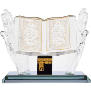 Tnfeeon Islamic Building Model, 4.9 X 2.4 X 4.1in Holiday Commemoration Crystal Gilded Muslim Crystal Ornament for Home Office Table Vehicle Decor Souvenirs Gift in Kuwait