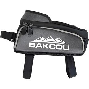 Bakcou | Bike Phone Bag with Clear Top Pouch - Weather-Resistant Cycling Case Bike bag for Phones, Keys, and Tools - Dual-Purpose Design for Convenient Bike Storage Bag on Your Bike's Top Tube