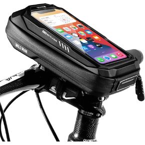WILD MAN Rainproof Phone Holder Type Handlebar Bike Bag with Touch Screen for MTB Mountain Road Bike Cycling