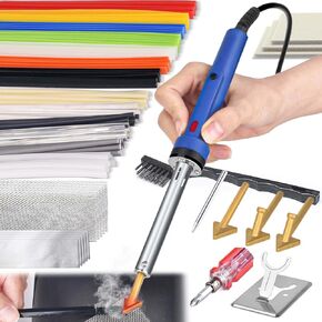 130W Plastic Welder Kit Deluxe,3-in-1 Plastic Welder Soldering Iron Kit with 91pcs Rods,Professional Surface Repair Tool for Car Bumper with 5 Welding Tips,for Car Bumper Dashboard Kayak Repairs