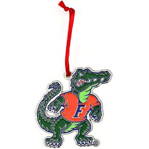 Florida Gators Mascot Metal Christmas Ornament