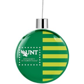 University of North Texas Round Flat Christmas Tree Ornament Decoration for Tree Party Home Holiday Decor (University of North Texas 1)