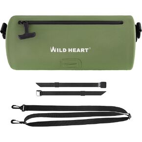 WILD HEART Motorcycle Handlebar Bag Waterproof Motorbike Fork Bag Dirt Bike Handle Bar Bag Universal Bicycle Front Bag Small Tool Bag with Shoulder Strap (Black)