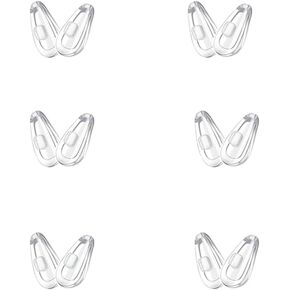 Eyeglass Push in Nose Pads,8 Pairs 15mm Air Chamber Air Cushion Nose Piece,Soft Silicone Anti Slip Glasses Repair Kit Nosepads for Glasses Eyeglasses