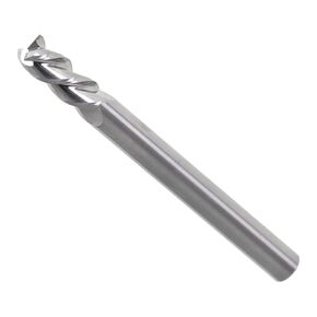 Carbide Alu-Power Square End Mill 3 Flute 1/4 Inch 45 Degree Helix, Tungsten Steel
