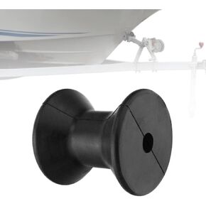 3" Marine Trailer Bow Roller, 1/2" Shaft Heavy Duty Boat Trailer Winch Stand Rubber Keel for Stopping Boat, Trailer Guiding