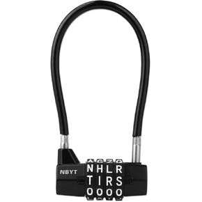 Cable Locks with word Combination Gate Locks for Metal Fence for Shed Locks for Gates Outdoor Fence Metal Gate Lock Long Cabinet Lock Refrigerator Lock Dumpster Lock Cabinet letter Padlock.