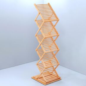 Foldable Magazine Holder,Brochure Display Stand Portable Pop-up Display Stand,Magazine Rack Floor 5 Pockets, A4 for Trade Shows, Office, Retail Store (A4 Size)