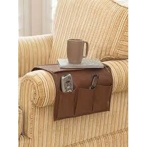 LAMINET Leather Sofa Arm Chair Organizer - TAN