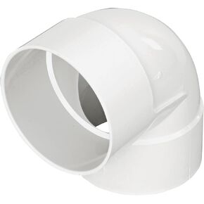 NDS, White 6P02 PVC 90-Degree Elbow, 6-Inch, X Hub Solvent-Weld Connections, for Use Sewer and Drain Pipe, 1 Count (Pack of 1)