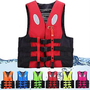 Adult Kayak Vest High Buoyancy Swim Vest Women's Men's Adjustable Safety Jacket Swimming Fishing Outdoor Water Sports，Surfing, Rafting, Kayaking (Color : Green, Size : Medium)