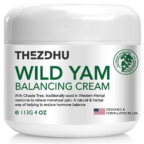 Wild Yam Cream for Hormone Balance: （4 Oz ） Organic Wild Yam Cream for Women with Menopause & Menstrual, Yam Cream for Hormones, Natural Premium Plant Recipe for All Skin Types.