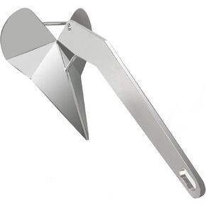Delta Style Boat Anchor, Wing Style Boat Anchor Triangle Plow Anchor 316 Stainless Steel for Pontoon, Sail, Boats