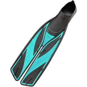 Atomic Aquatics Full Foot Split Fins (High Performance) 4.5-5.5 Aqua
