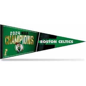 Rico Industries NBA Basketball Boston Celtics 2024 NBA Champions 12" x 30" Felt Wall Décor Pennant - Great for Home/Bed Room/Man Cave Décor