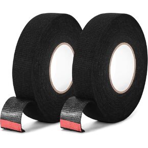 شريط تسخير الأسلاك السوداء SS SUNSBELL 2 بكرة، شريط كهربائي لتسخير الأسلاك ذات درجة الحرارة العالية، شريط تسخير الأسلاك المعزول غير المنسوج، شريط قماشي ذاتي اللصق (15 م * 1.9 سم) in Kuwait