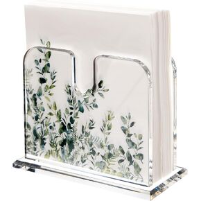 Napkin Holders for Paper Napkins, Table Dinner Acrylic Napkin Dispenser Caddy, Rectangular Tissue Organizer Guest Towel Holder Tray for kitchen Countertop, Bathroom Vanity, Dinning Room