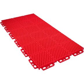 Caliber ProTech Garage Flooring Tiles, 9" x 18" Interlocking Tiles, Red, 24-Pack