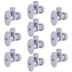 Hausen 1/2 in. Nominal Compression Inlet x 1/2 in. O.D. Compression Outlet Multi-Turn Angle Valve, 5-Pack