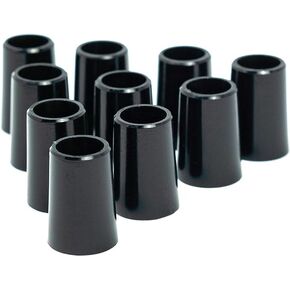 The Golfer's Workshop 25 Pack .355" Taper Tip Black Golf Club Ferrules - Durable Plastic, Fits .355" Steel and Graphite Shafts, Easy Installation