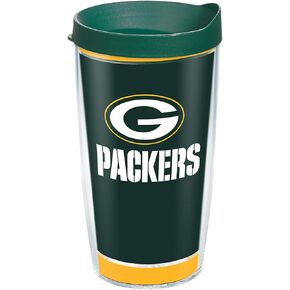 Tervis Made in USA Double Walled NFL Green Bay Packers Insulated Tumbler Cup Keeps Drinks Cold & Hot, 16oz, Tradition