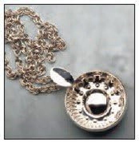 Wine Silver Tastevin Necklace for Adult Unisex - 925 Sterling Silver, Heavy Gauge, Cable Chain, Spring Ring Clasp - Made in USA or Imported in Saudi Arabia