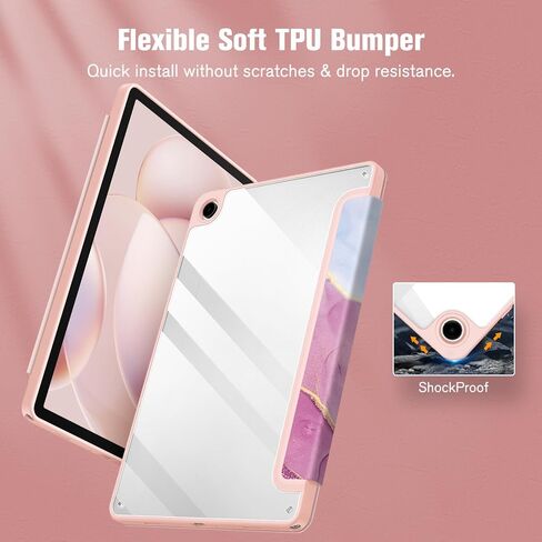 Fintie Clear Case for Samsung Galaxy Tab A11+/A9+ 11'', Lilac Marble in Saudi Arabia