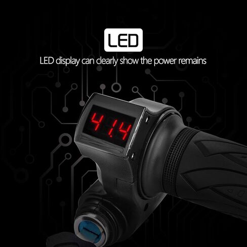 Electric Grips, Waterproof LED Display E- Handlebar Grip for Electric Cars Scooter (1 Pair) in Saudi Arabia