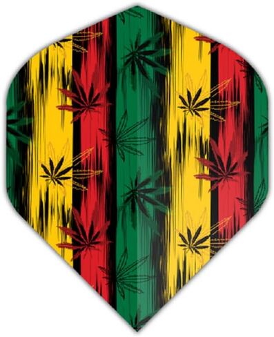 US Darts 3 Sets (9 Flights) Pentathlon Standard Marijuana Dart Flights - 100 Micron, Ex-Tough - Colored in Kuwait