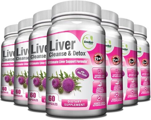 Liver Cleanse Detox & Repair Formula - Milk Thistle, Berberine, Ginger, Beet Root, Dandelion Root, Artichoke Extract, and Chanca Piedra for Optimal Liver Health Support (1 Bottle) in Saudi Arabia