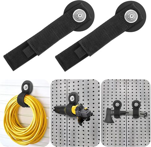 SUNJOYCO 4 قطع خطافات مغناطيسية شديدة التحمل، حامل أدوات مغناطيسي للمرآب، حامل حزام خطاف معدني مغناطيسي، شماعة مغناطيسية قوية لتخزين أدوات المرآب in Kuwait