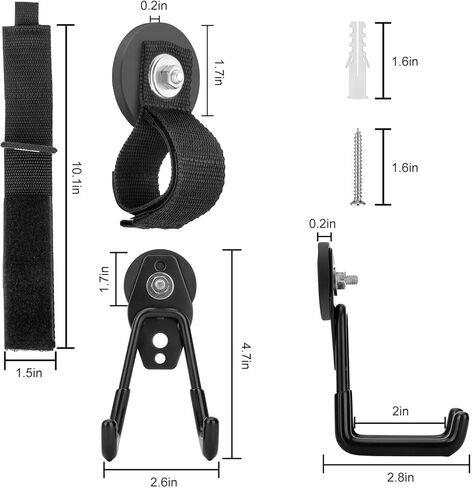 SUNJOYCO 4 قطع خطافات مغناطيسية شديدة التحمل، حامل أدوات مغناطيسي للمرآب، حامل حزام خطاف معدني مغناطيسي، شماعة مغناطيسية قوية لتخزين أدوات المرآب in Kuwait
