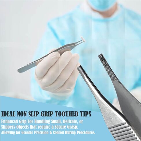 T/C Adson Plastic Surgery Forceps 4.75" Straight Fine Point with Tungsten Carbide Inserts Surgical Veterinary Instruments with Gold Handle (TC Adson Brown Forceps 9x9teeth) in Saudi Arabia