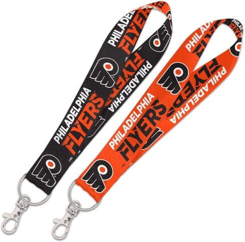 حزام مفاتيح WinCraft NHL Philadelphia Flyers للهوكي مع حلقة 6 بوصة ومشبك دوار على شكل جراد البحر in Saudi Arabia
