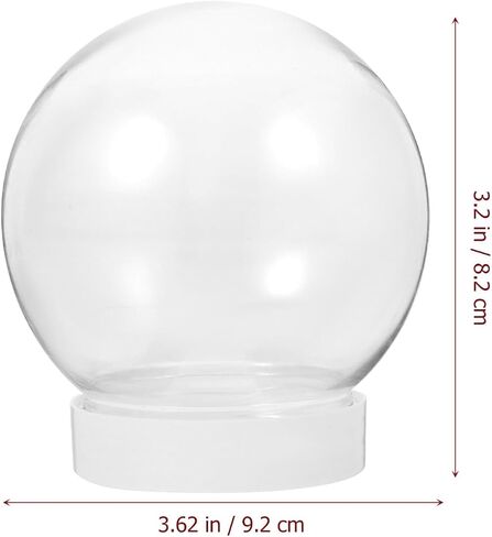 Alipis 10Pcs DIY Snow Globe, 3.6 Inch Plastic Clear Water Globe Christmas DIY Crafts Supplies Xmas Tabletop Decorations Miniature Landscape Making Props (270ML) in Saudi Arabia