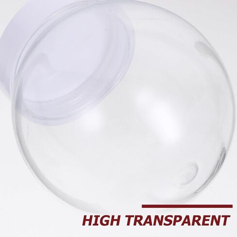 Alipis 10Pcs DIY Snow Globe, 3.6 Inch Plastic Clear Water Globe Christmas DIY Crafts Supplies Xmas Tabletop Decorations Miniature Landscape Making Props (270ML) in Saudi Arabia