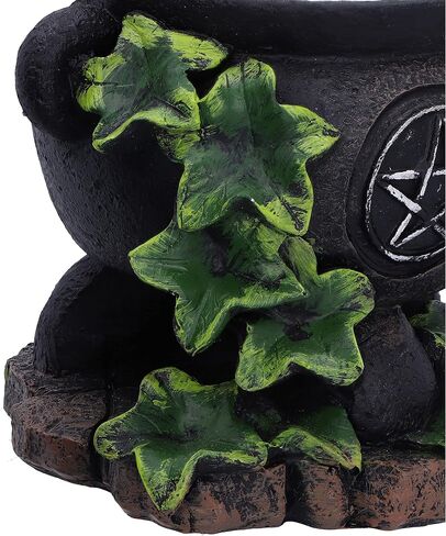 Nemesis Now Set of Two Ivy Cauldron Witches Candle Holders 11cm, Black in Saudi Arabia