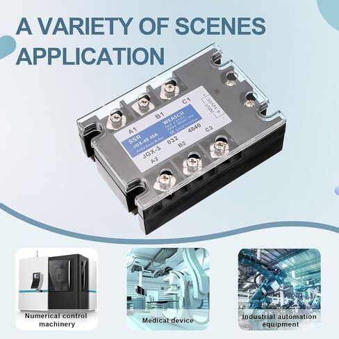 3 Phase Solid State Relay, JGX-48 40A, DC to AC, Input 4-32VDC to Output 480VAC 40A (1) in Saudi Arabia
