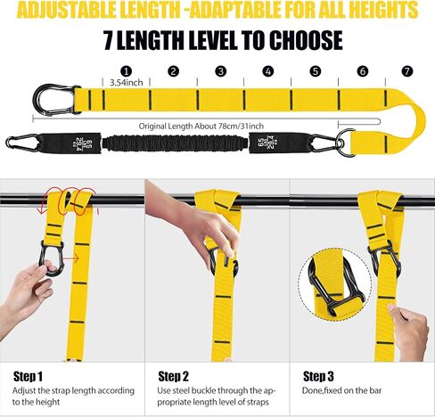 Pull Up Assistance Bands 260lbs, Heavy Pull Up Bands Resistance Bands for Pull Ups Working Out with Feet Rest, Pull Up Bar Bands Assistance Bands Strength Training Workout Equipment, Height Adjustable in Saudi Arabia