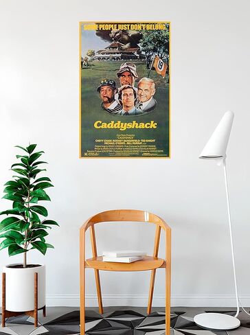 Buyartforless Caddyshack 1980 36x24 ملصق فني مطبوع عليه فيلم كوميدي كلاسيكي تشيفي تشيس رودني دانجيرفيلد تيد نايت مايكل أوكيف بيل موراي 24 × 36 بوصة in Kuwait